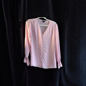 Alfani Light Pink V-Neck Blouse